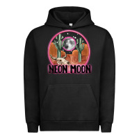 Pigment Black neon moon Urban Hoodie - MaliasSmallBusiness