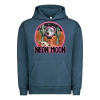 Pigment Midnight Navy neon moon Urban Hoodie - MaliasSmallBusiness