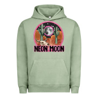 Pigment Oil Green neon moon Urban Hoodie - MaliasSmallBusiness