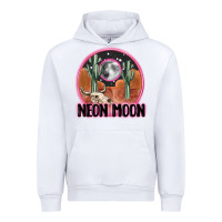 White neon moon Urban Hoodie - MaliasSmallBusiness