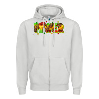 Dove Grey power juneteenth Zipper Hoodie - texasbilliewilder