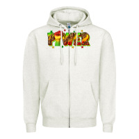 Oatmeal Heather power juneteenth Zipper Hoodie - texasbilliewilder