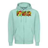 Seafoam power juneteenth Zipper Hoodie - texasbilliewilder