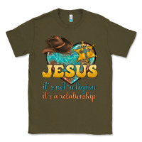 Army Green jesus it s not religion it s a relationship Classic Tee - texasbilliewilder