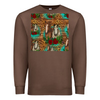 Chestnut horses with roses seamless pattern Premium Sweatshirt - HRA Design Shop