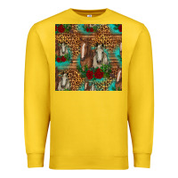 Lemon horses with roses seamless pattern Premium Sweatshirt - HRA Design Shop