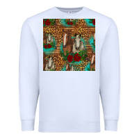 White horses with roses seamless pattern Premium Sweatshirt - HRA Design Shop