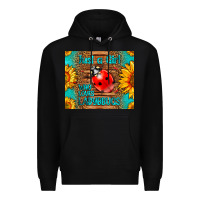 Black just a girl who loves ladybugs Premium Hoodie - LillyAllenDesigns