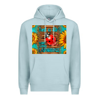 Blue Mist just a girl who loves ladybugs Premium Hoodie - LillyAllenDesigns