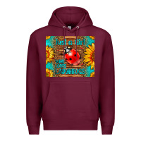 Burgundy just a girl who loves ladybugs Premium Hoodie - LillyAllenDesigns