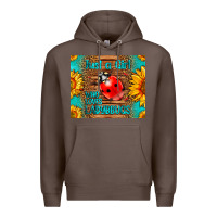Coffee just a girl who loves ladybugs Premium Hoodie - LillyAllenDesigns