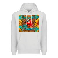 Dove Grey just a girl who loves ladybugs Premium Hoodie - LillyAllenDesigns