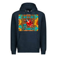 Navy just a girl who loves ladybugs Premium Hoodie - LillyAllenDesigns