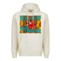 Oatmeal Heather just a girl who loves ladybugs Premium Hoodie - LillyAllenDesigns