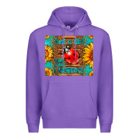 Purple just a girl who loves ladybugs Premium Hoodie - LillyAllenDesigns