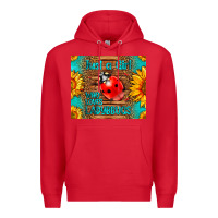 Red just a girl who loves ladybugs Premium Hoodie - LillyAllenDesigns