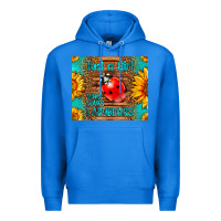 True Royal just a girl who loves ladybugs Premium Hoodie - LillyAllenDesigns