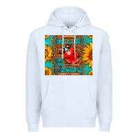 White just a girl who loves ladybugs Premium Hoodie - LillyAllenDesigns