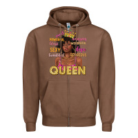 Chestnut queen afro woman Zipper Hoodie - texasbilliewilder