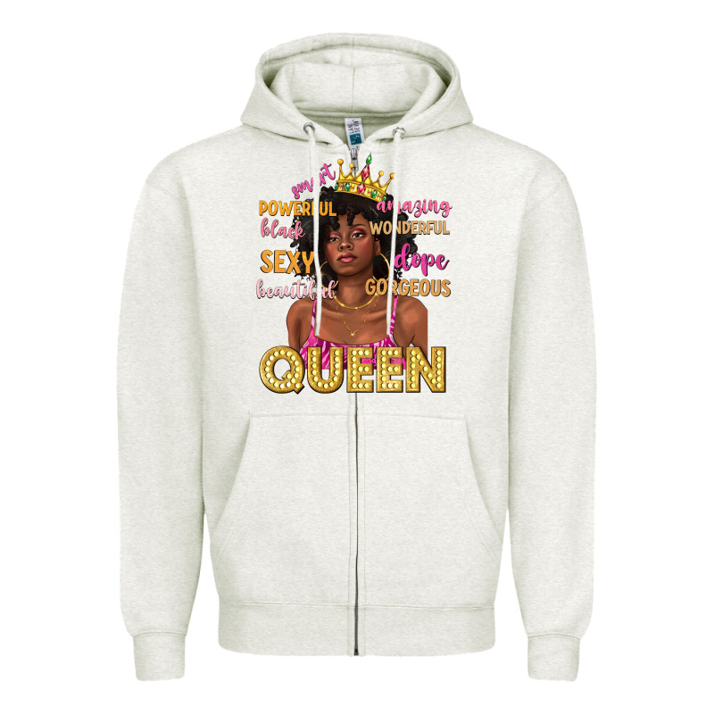 Queen Afro Woman Zipper Hoodie by texasbilliewilder | Teevron