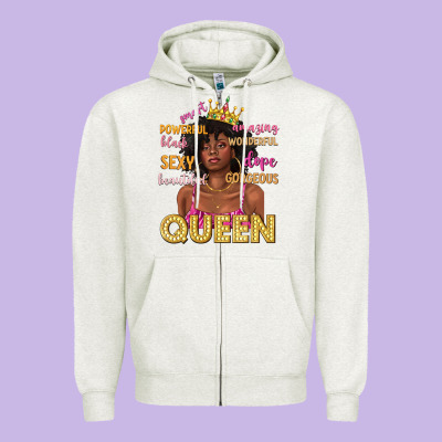 Zipper Hoodie queen afro woman