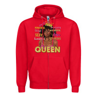 Red queen afro woman Zipper Hoodie - texasbilliewilder