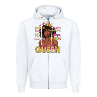 White queen afro woman Zipper Hoodie - texasbilliewilder