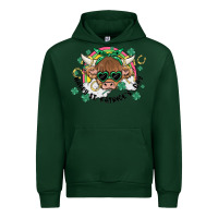 Forest Green st. patrick's day highland cow Urban Hoodie - MaliasSmallBusiness