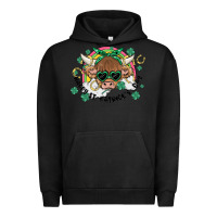 Pigment Black st. patrick's day highland cow Urban Hoodie - MaliasSmallBusiness