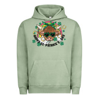 Pigment Oil Green st. patrick's day highland cow Urban Hoodie - MaliasSmallBusiness