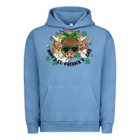 Pigment Pebble Blue st. patrick's day highland cow Urban Hoodie - MaliasSmallBusiness