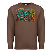 Chestnut give me coffee jesus Premium Sweatshirt - RacoonDesign
