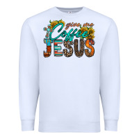 White give me coffee jesus Premium Sweatshirt - RacoonDesign