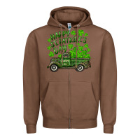 Chestnut Happy st. patrick's day shamrock farm truck Zipper Hoodie - RanaPortraitStore
