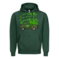 Sports Green Happy st. patrick's day shamrock farm truck Zipper Hoodie - RanaPortraitStore