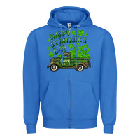 True Royal Happy st. patrick's day shamrock farm truck Zipper Hoodie - RanaPortraitStore