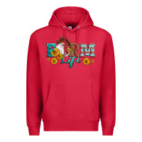 Cardinal Western Farm Life Rooster Head Premium Hoodie - LillyAllenDesigns