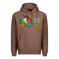 Chestnut Western Farm Life Rooster Head Premium Hoodie - LillyAllenDesigns