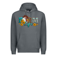 Rock Western Farm Life Rooster Head Premium Hoodie - LillyAllenDesigns