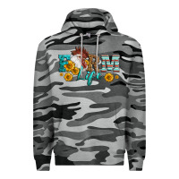 Slate Camo Western Farm Life Rooster Head Premium Hoodie - LillyAllenDesigns