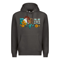 Smoke Western Farm Life Rooster Head Premium Hoodie - LillyAllenDesigns
