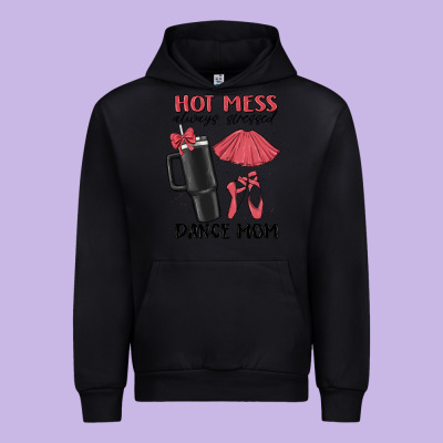 Hot Mess Always Stressed Dance Mom Urban Hoodie Designed By Maliassmallbusiness