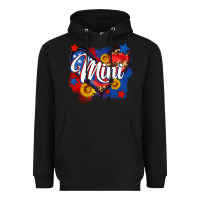 Black American mini heart Heavyweight Hoodie - Neo Western