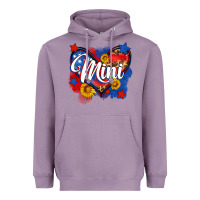 Lavender American mini heart Heavyweight Hoodie - Neo Western