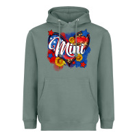 Sage American mini heart Heavyweight Hoodie - Neo Western