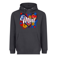 Smoke American mini heart Heavyweight Hoodie - Neo Western