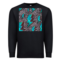 Black turquoise lightning bolt seamless pattern Premium Sweatshirt - HRA Design Shop