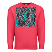 Cardinal turquoise lightning bolt seamless pattern Premium Sweatshirt - HRA Design Shop