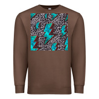 Chestnut turquoise lightning bolt seamless pattern Premium Sweatshirt - HRA Design Shop