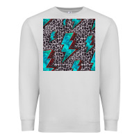 Dove Grey turquoise lightning bolt seamless pattern Premium Sweatshirt - HRA Design Shop